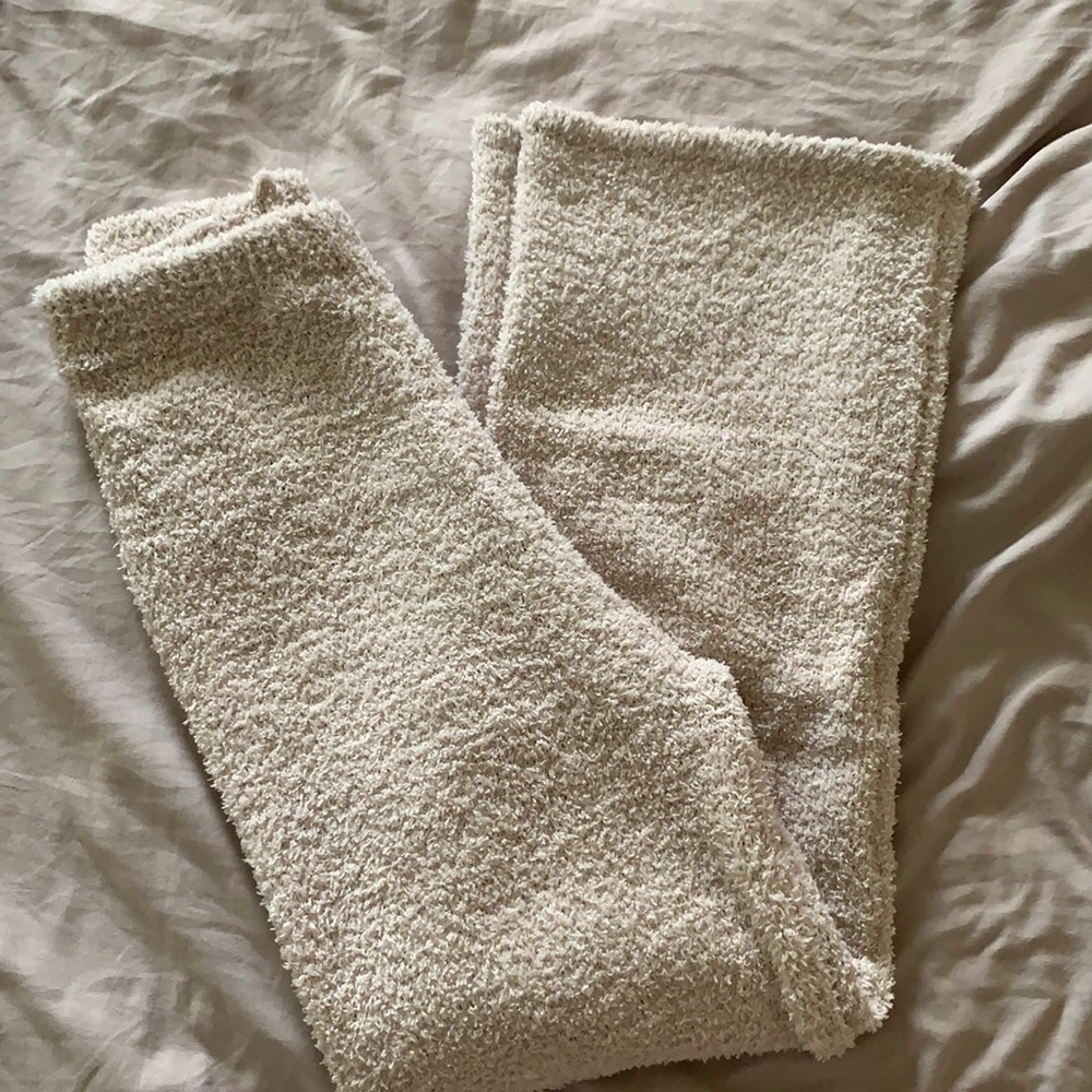 Fuzzy flare bottom lounge pant